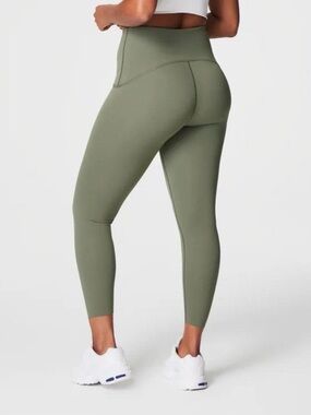 SPANX Booty Boost Active 7/8 Leggings Olive Green Size S